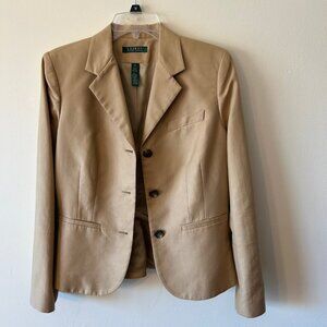 Vintage Ralph Lauren Tan Lined Blazer